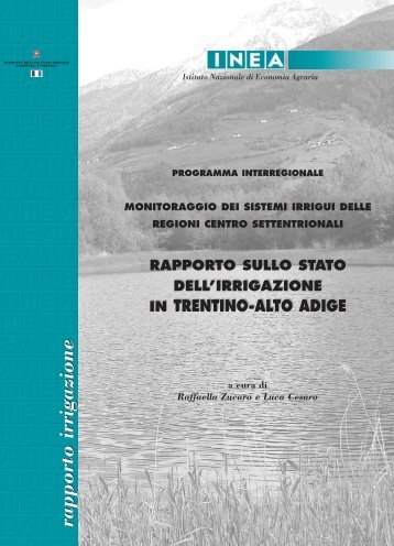 Rapporto sullo stato dell'irrigazione in Trentino-Alto Adige - Inea