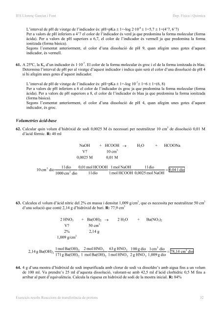 Problemes acid base