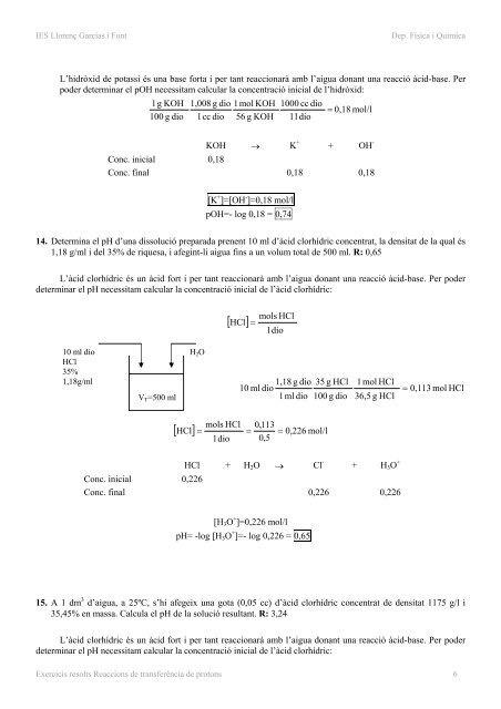 Problemes acid base