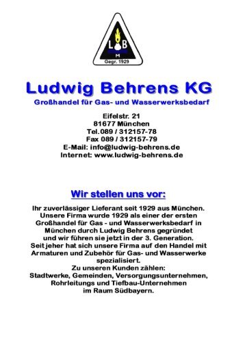 Hier einige unserer Lieferanten - ludwig-behrens.de