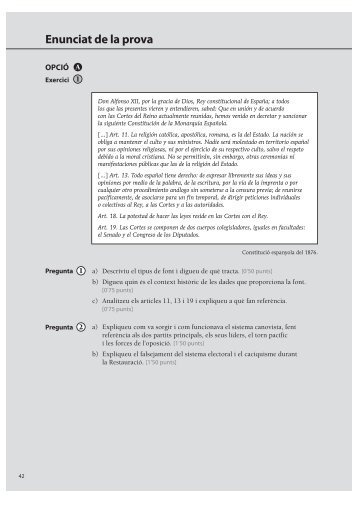 Model d'examen resolt de la coordinació de les PAU Enunciat de la ...