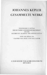 JOHANNES KEPLER G ESAMMEL TE WERKE