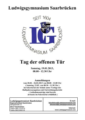 Ludwigsgymnasium Saarbrücken Tag der offenen Tür