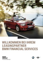 WILLKOMMEN BEI IHREM LEASINGPARTNER BMW FINANCIAL SERVICES