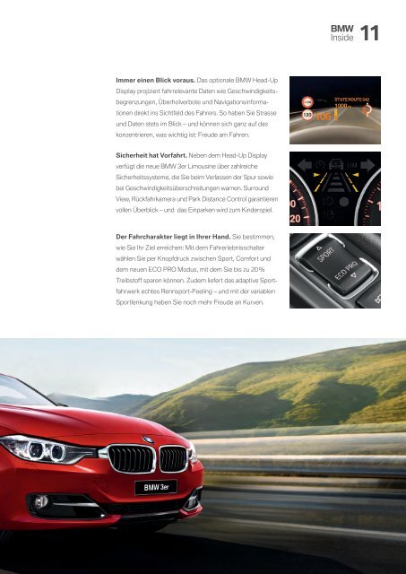 BMW INSIDE- In Bestform. Die neue BMW 3er Limousine