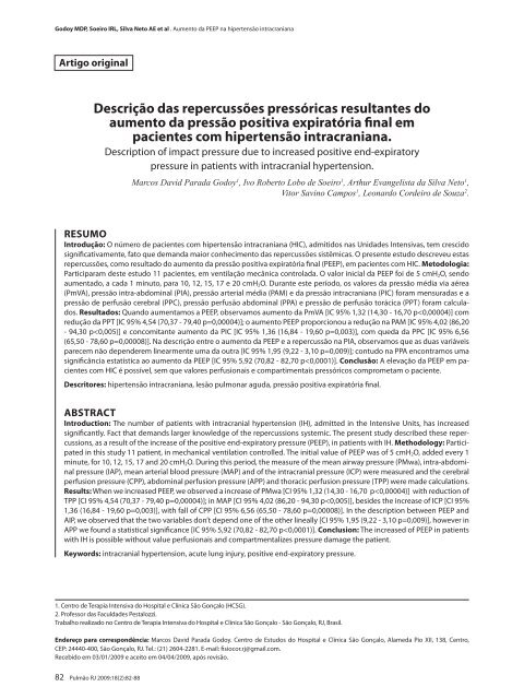 Descrição das repercussões pressóricas resultantes do aumento da ...