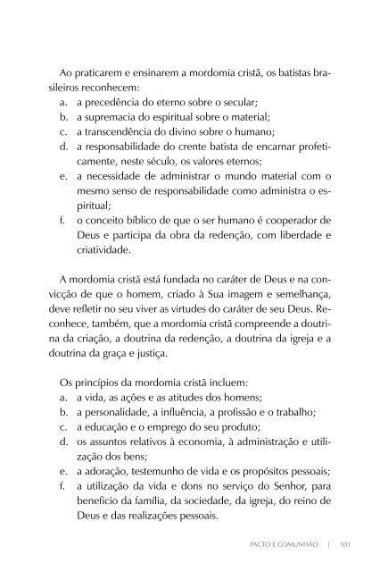 Pacto e Comunhão - Convenção Batista do Estado de São Paulo