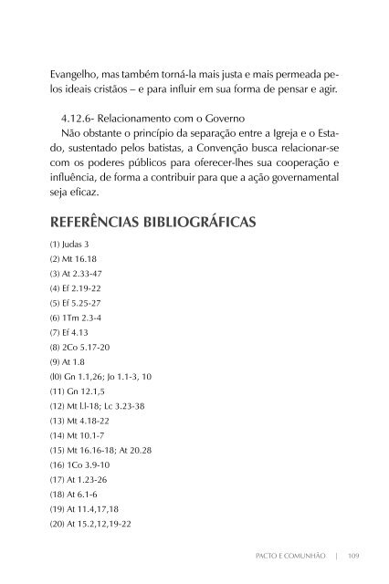 Pacto e Comunhão - Convenção Batista do Estado de São Paulo