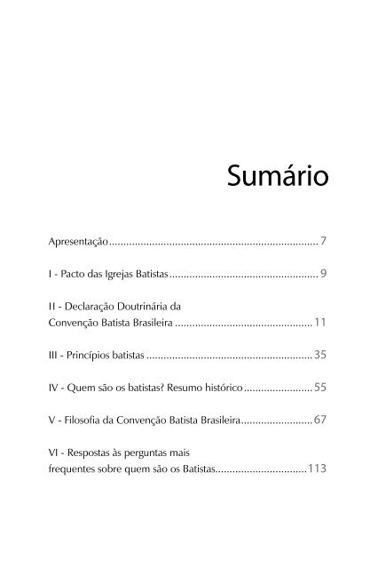 Pacto e Comunhão - Convenção Batista do Estado de São Paulo