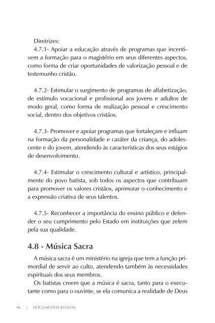 Pacto e Comunhão - Convenção Batista do Estado de São Paulo