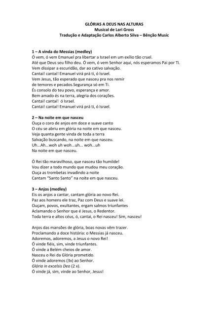 Glórias a Deus-letra-2008