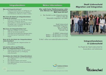 Flyer Integrationslotsen - Stadt Lüdenscheid