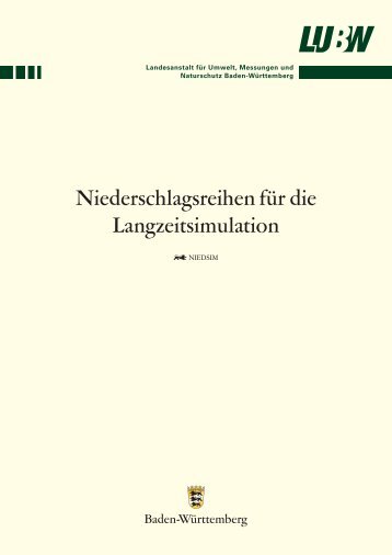 niederschlagsreihen langzeitsimulation - Landesanstalt für Umwelt ...