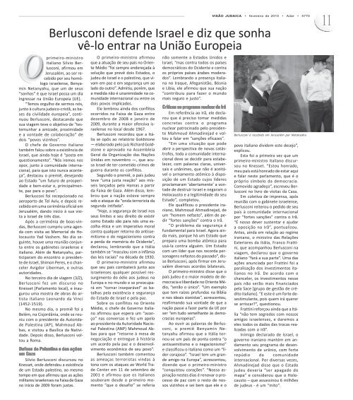 VJ FEV 2010.p65 - Visão Judaica