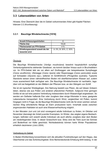 Managementplan für das FFH-Gebiet 8221-342 - Landesanstalt für ...