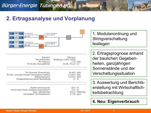 Das Beispiel Bürgerenergie Tübingen eG