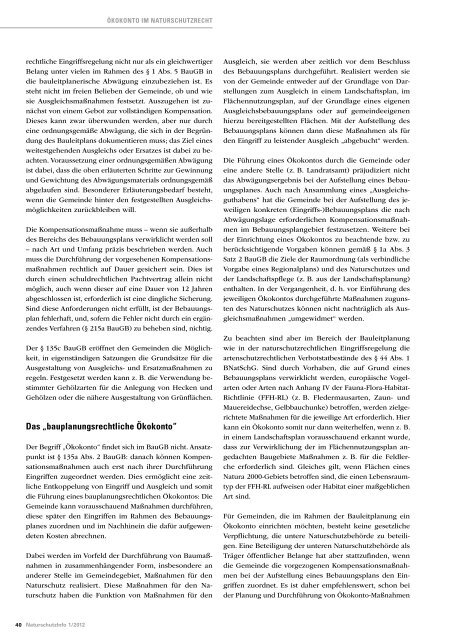 Naturschutz Info 1/2012 - Landesanstalt für Umwelt, Messungen und ...