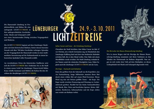 Flyer Lüneburger Lichtzeitreise