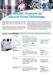 LUBCON Products For Vacuum Pump Technology - Lubricant ...
