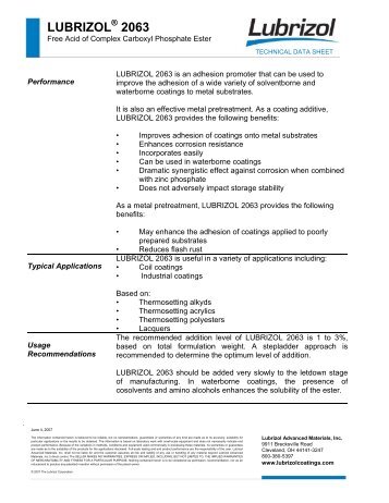 LUBRIZOL 2063