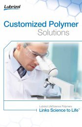 Customized Polymer Solutions - Lubrizol