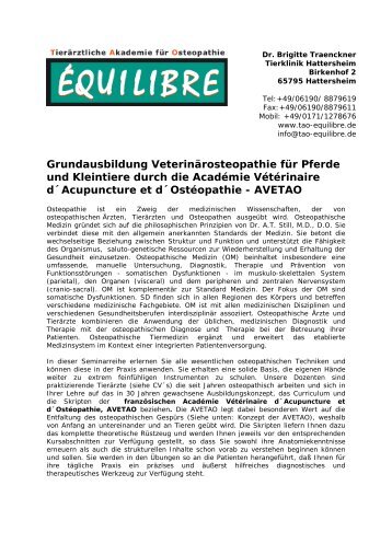 Programm - Tao-Equilibre