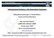 Tribotechnical Systems in the Automotive Technique - Lubricant ...