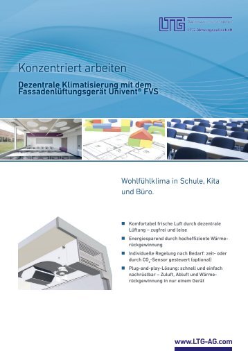 Dezentrales Lüftungsgerät Univent® Typ FVS - LTG Aktiengesellschaft