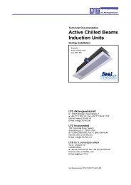 Active Chilled Beams Induction Units - LTG Aktiengesellschaft