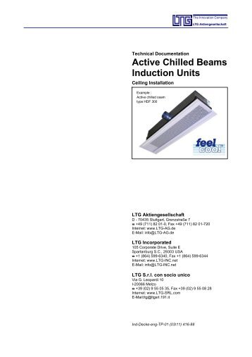 Active Chilled Beams Induction Units - LTG Aktiengesellschaft