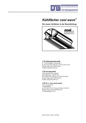 Kühlfächer cool wave® (PDF, 1.45MB) - LTG Aktiengesellschaft