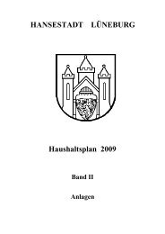 HANSESTADT LÜNEBURG Haushaltsplan 2009