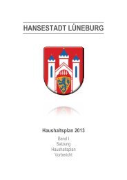 Band I Haushaltsplan - Lüneburg