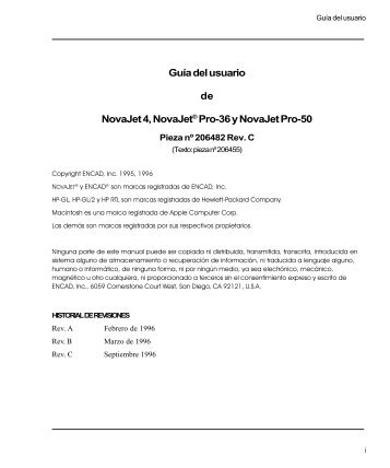 Guía del usuario de NovaJet 4, NovaJet® Pro-36 y NovaJet ... - Kodak