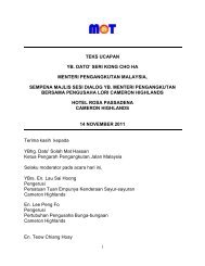 TEKS UCAPAN YB MENTERI KERJA RAYA BAGI MAJLIS 