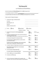 Vollmacht zur Anmeldung der Eheschließung - Gemeinde Nachrodt