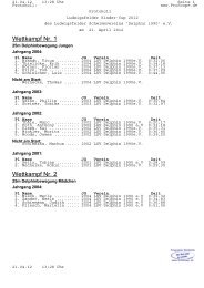 Wettkampf Nr. 1 Wettkampf Nr. 2 - LSV1990.de