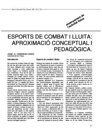 ESPORTS DE COMBAT I LLUITA: APROXIMACIO ... - apunts