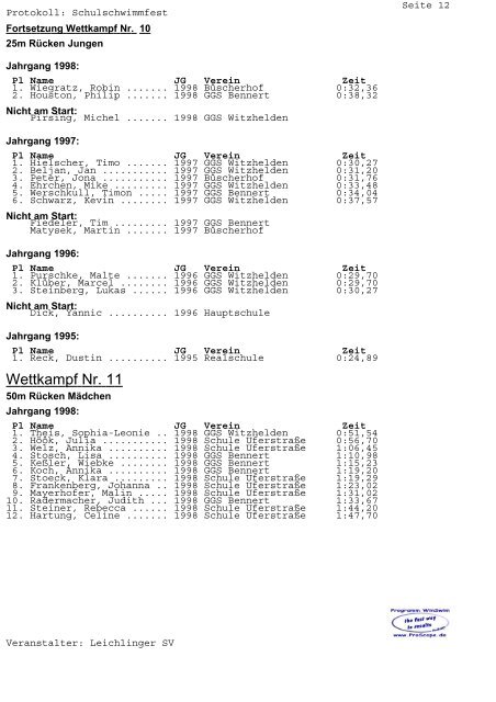 Wettkampf Nr. 1 - Lsv02.de