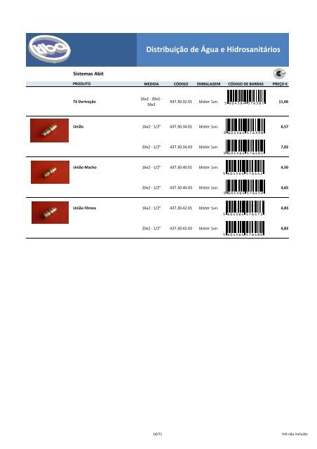 Distribuição de Água e Hidrosanitários