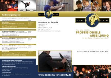 PROFESSIONELLE AUSBILDUNG - Academy for Security