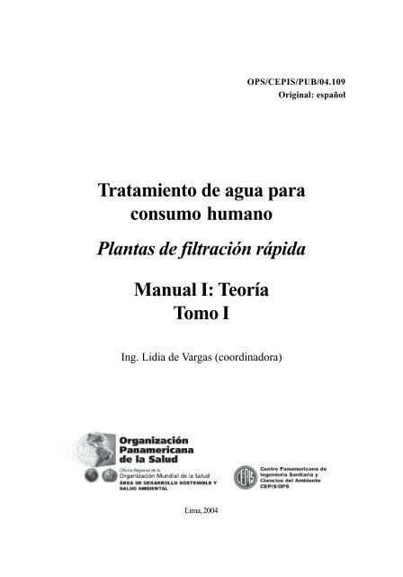 Tratamiento de agua para consumo humano Plantas de filtración ...