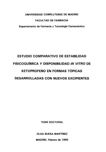 ESTUDIO COMPARATIVO DE ESTABILIDAD FISICOQUíMICA Y ...