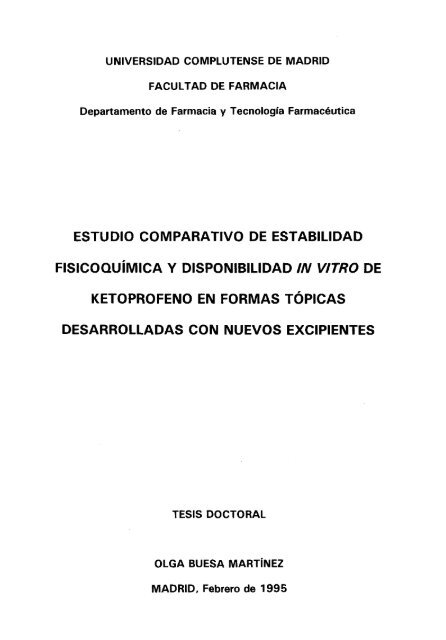 ESTUDIO COMPARATIVO DE ESTABILIDAD FISICOQUíMICA Y ...