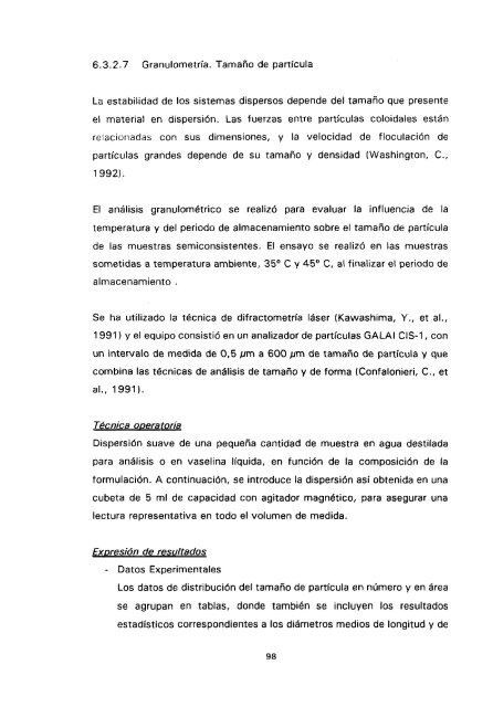 ESTUDIO COMPARATIVO DE ESTABILIDAD FISICOQUíMICA Y ...