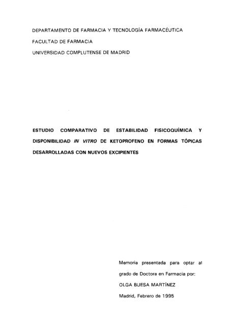 ESTUDIO COMPARATIVO DE ESTABILIDAD FISICOQUíMICA Y ...