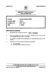 universiti teknologi mara final examination course  - UiTM Penang