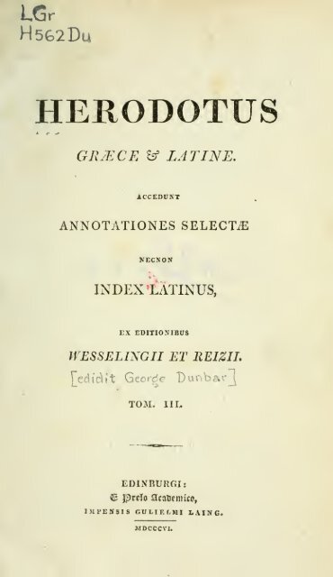 Herodotus graece [et] latine - Historia Antigua