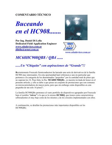 MC68HC908QB8/QB4... Un “Chiquito” con ... - Edudevices