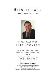 Ausführliches Profil - Dipl.-Kfm. Lutz Ressmann